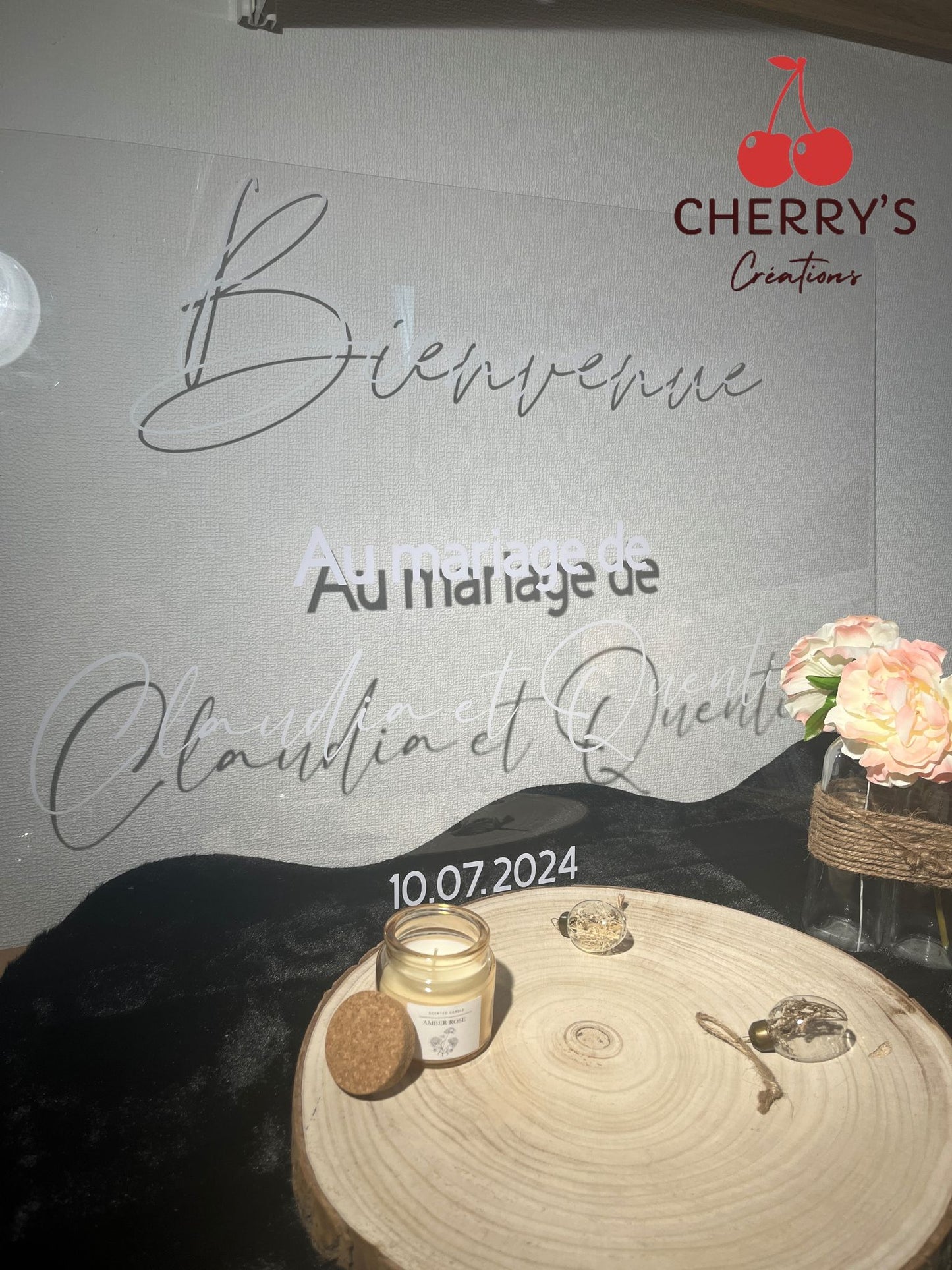 Plaque de Bienvenue Mariage