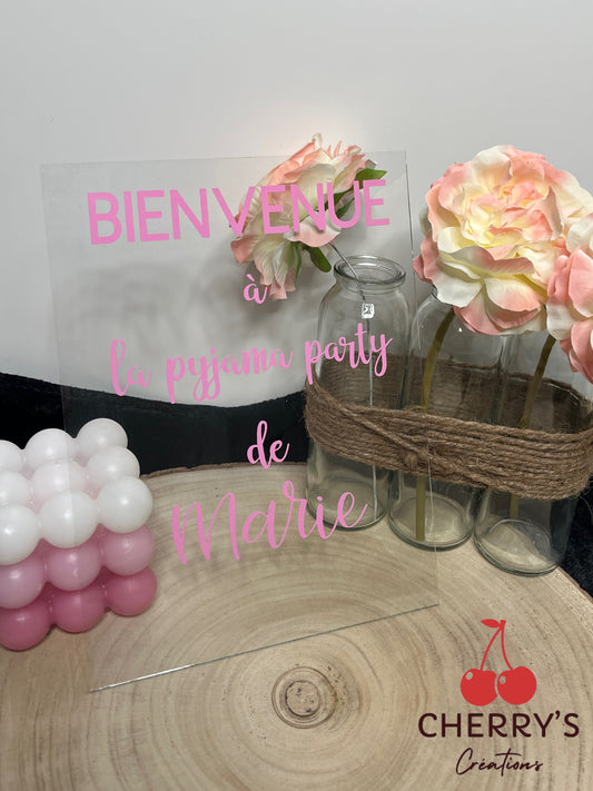 Plaque de bienvenue